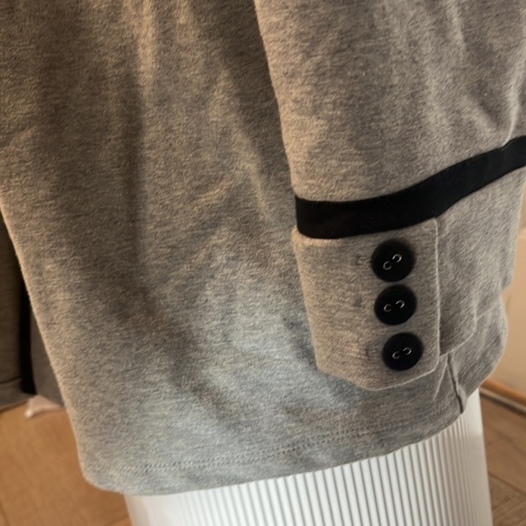Motto Brand button up colored cardigan/jacket sweatshirt material gray/black L - Picture 3 of 10